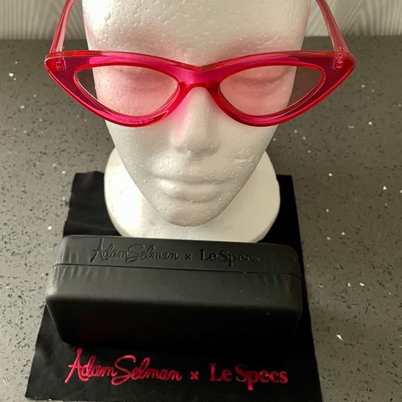 ADAM SELMAN X LE SPECS THE LAST LOLITA CAT-EYE ROSE TINTED SUNGLASSES - Picture 9 of 13
